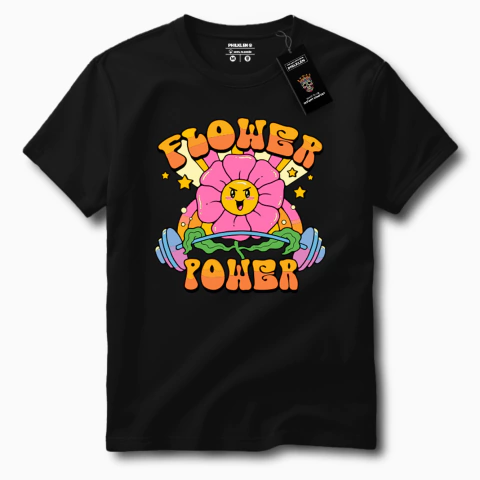 Camiseta Feminina Flower Power em Algodão - Estilo e Conforto - comprar online