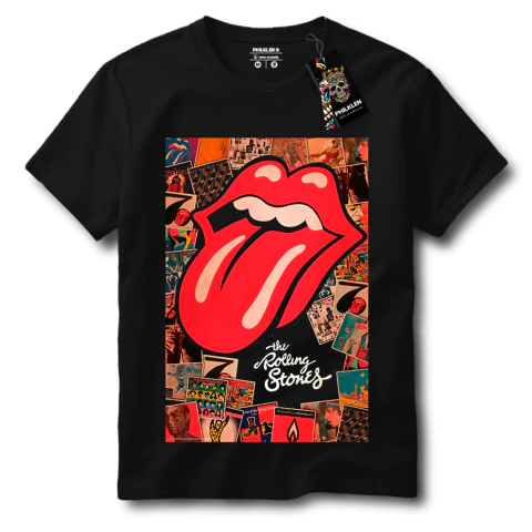 Camiseta Masculina e Feminina Rock Arte Pop Retrô Preta Algodão Premium Camisa Philklen