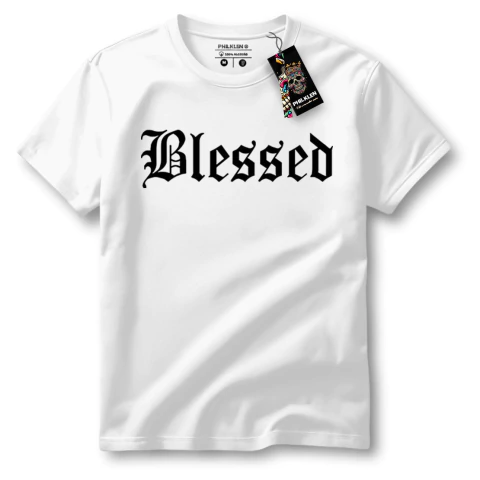 Camiseta Blessed Unissex Algodão Premium - Estilo e Mensagem Positiva - comprar online