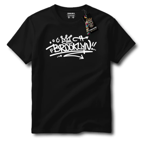 Camiseta Brooklyn Unissex Algodão Premium - Estilo Graffiti - comprar online