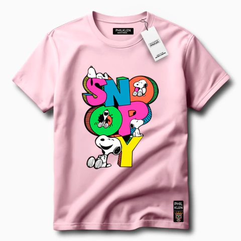 Camiseta Algodão Premium Estampa Snoopy e Woodstock Unissex Masculina e Feminina Philklen - comprar online