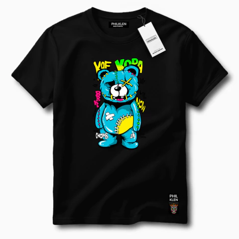 Camiseta Algodão Premium Estampa Urso Kof Unissex Masculina e Feminina Philklen - comprar online