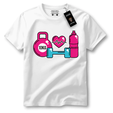 Camiseta de Algodão Premium Academia Life Style com Estampa Criativa - Philklen - comprar online