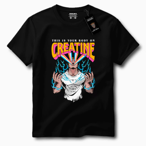 Camiseta Algodão Premium Estampa Academia Creatina Unissex Philklen - comprar online