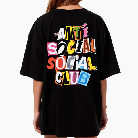 Camiseta Oversized Feminina Anti Social Social Club - Philklen