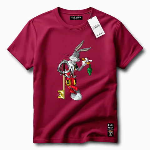 Camiseta Algodão Premium Estampa Coelho Chave Dourada Unissex Masculina e Feminina Philklen - comprar online