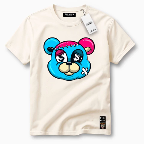 Camiseta Algodão Premium Estampa Urso Cifrão Unissex Masculina e Feminina Philklen - comprar online