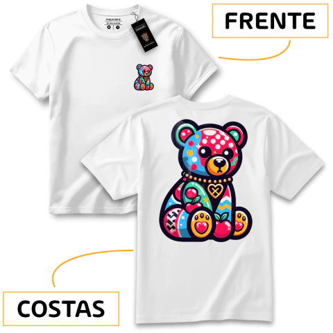 Camiseta Ursinho Colorido Unissex - Alegria e Conforto em Algodão Premium - comprar online