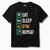 Camiseta Unissex Eat Sleep Gym Repeat com Estampa Divertida - Conforto e Estilo para Treinos e Casual - comprar online