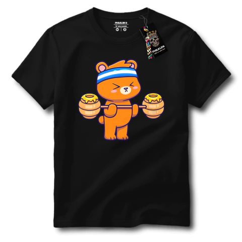 Camiseta Unissex Algodão Premium "Bear Power" - Estilosa e Divertida - comprar online