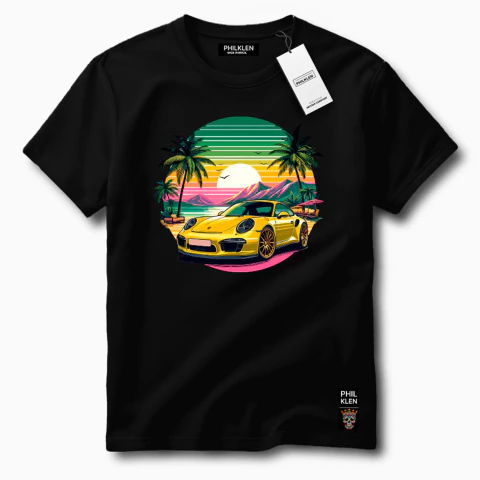 Camiseta Algodão Premium Estampada Tropical Carro Esportivo Unissex Masculina e Feminina Philklen - comprar online
