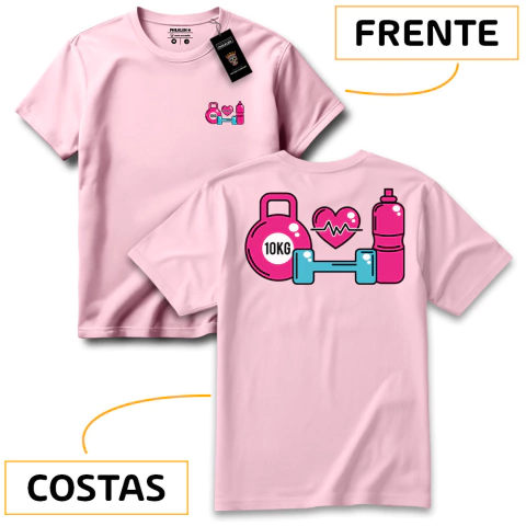 Camiseta Feminina Fitness Atitude com Estampa Motivacional - Algodão Premium - comprar online