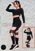 Cropped Manga Longa e Calça Legging Conjunto Fitness