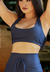 Cropped Liso e Short Liso Azul Marinho Conjunto | REF: LX224