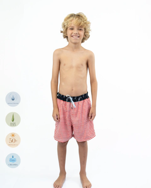 Shorts Listrado Marin Rouge