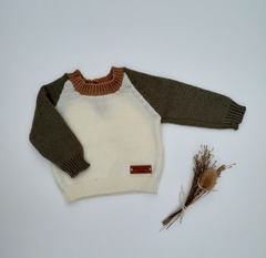 Sweater Tricolor - VERDE SECO - tienda online