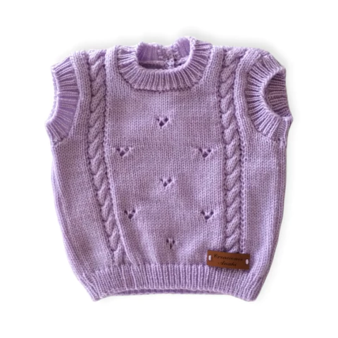 Chaleco Gotitas - LILA - comprar online