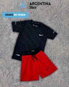 Conjunto Nike Premium Negro/Rojo