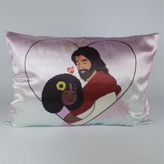 Fronha Abraço de Deus de Cetim Anti Frizz - Queen Size 50x70