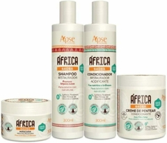 Kit África Baobá Cachos Ápice - Shampoo, Condicionador, Ativador/Modelador e Máscara (4 itens)