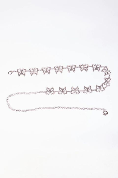 Cinto Corrente Prata Butterfly