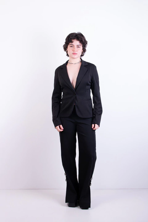 Blazer Preto Acinturado