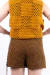 Short Saia Xadrez Mostarda - loja online