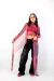 Cropped de Tule Rosa Psicodélico