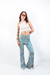 Calça Flare Bege Psicodélica Gringa.com - comprar online