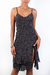 Vestido Preto Midi Floral TNG - comprar online