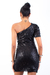 Vestido Preto Paetê Nula Manga - loja online