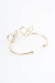 Pulseira Dourada Dois Corações - comprar online