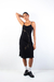 Vestido Preto Midi com Aplicação Dourada na internet