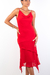 Vestido Vermelho Esvoaçante na internet