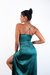 Vestido Verde Acetinado Zara na internet