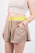 Shorts Caqui e Neon Alfaiataria - loja online