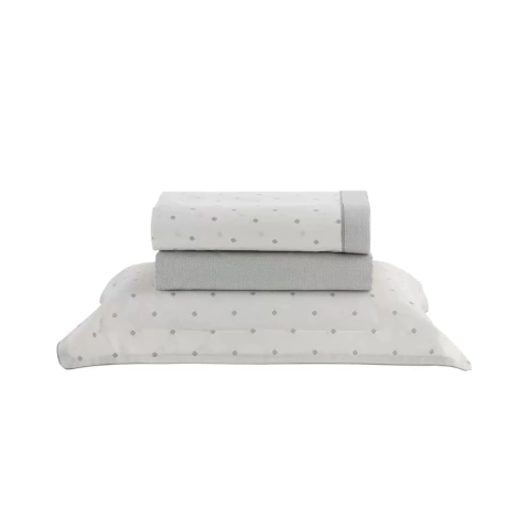 Jogo de Cama Kacyumara Vida Bela Vintage Trevos 200 Fios 100% Algodão - Casal
