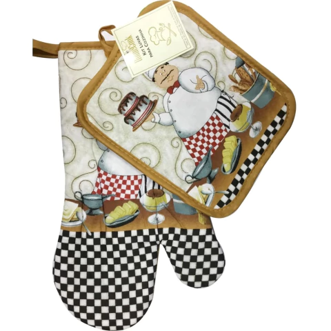 Kit Luva Niazitex Homecook 2 Peças (Luva e Aparador) - Chef I