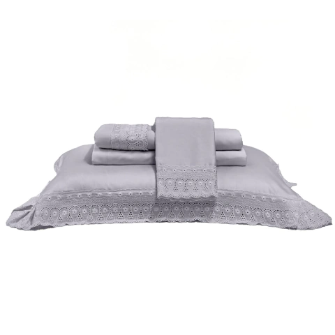 Jogo de Cama Buettner Cristal Renascença Percal 300 Fios - 100% Algodão - King