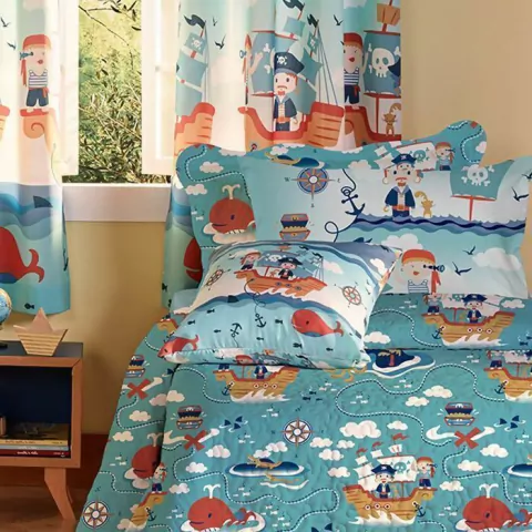 Colcha Boutis Infantil Pirata