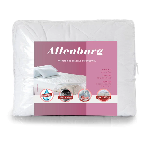 Protetor de Colchão Altenburg Impermeável - Branco - Solteiro King