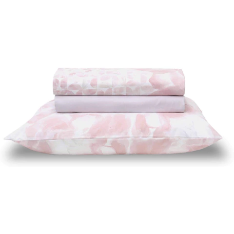 Jogo de Cama Home Design Floral Nuance 100% Algodão