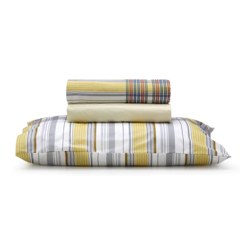 Jogo de Cama Santista Prata Austin 150 Fios - 100% Algodão - Solteiro