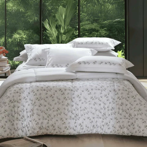 Edredom Kacyumara Satinée Jessi - 100%Algodão - 300 Fios - Casal