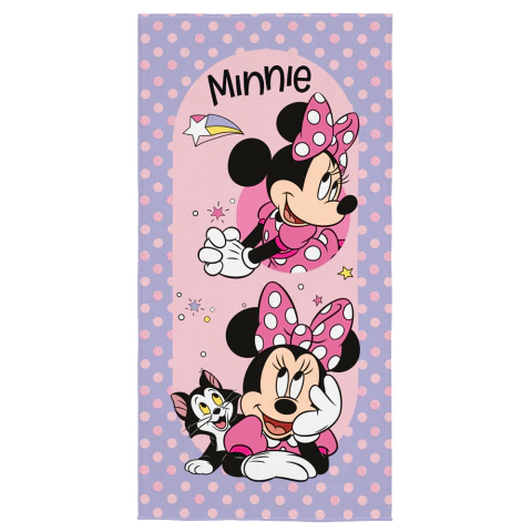 Toalha de Praia Aveludada Infantil Minnie