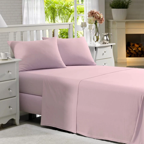 Jogo de Cama Completo Liso - Malha Soft 100% Algodão