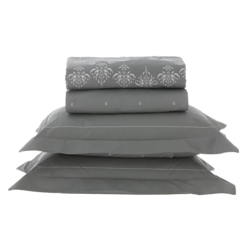 Jogo de Cama Kacyumara Vida Bela Estampado-Bryce-200 Fios Algodão Egipcio Solteiro viuva