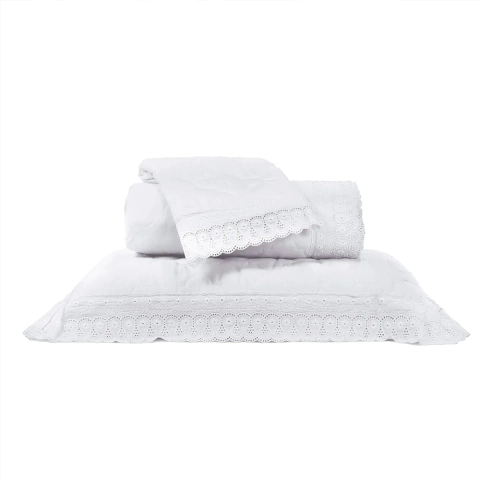 Kit Cobre Leito Buettner Cristal Renascença - 100% Algodão - Casal