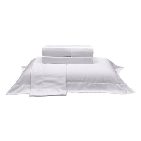 Jogo de Cama Buettner Fibra de Bambu Luxo 350 Fios - Branco - King