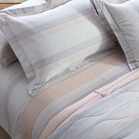 Jogo de Cama Kacyumara Satinee Nuova 300 Fios - 100% Algodão - Casal 40